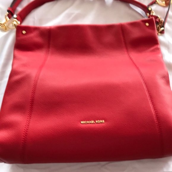 Michael Kors Red Leather Hobo Bag - Picture 5 of 5